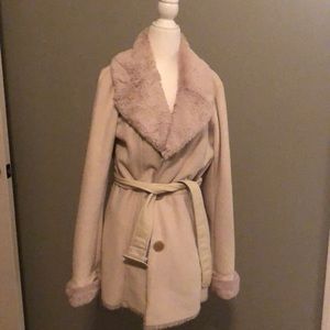 Faux shearling coat
